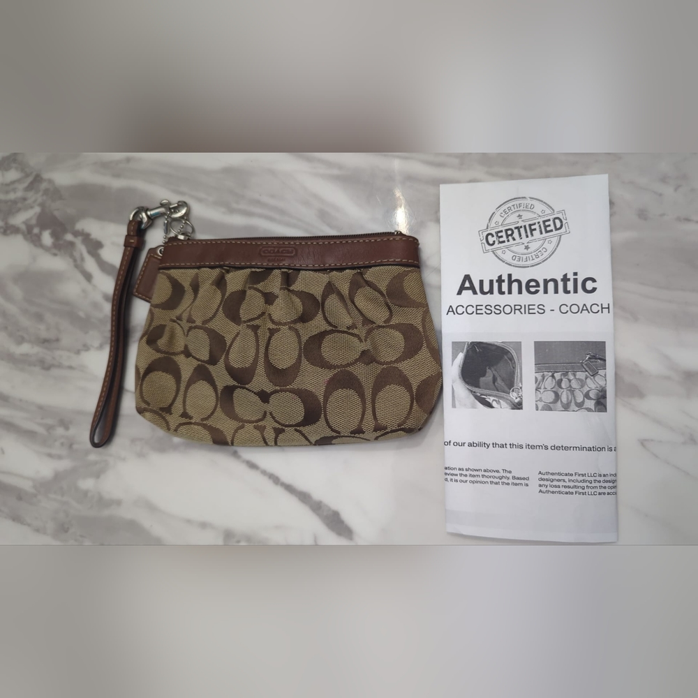 Coach Monogram Wristlet with Certificate of Authenticity
